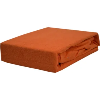 Prostěradlo Froté prostěradlo s gumou, rozměr 180x200, cihlová barva, značka KOBI