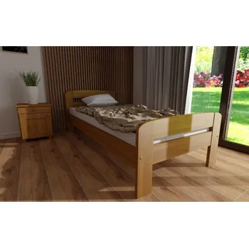 Ložnice Postel Bohdana 80 x 200 cm olše masiv borovice + rošt ZDARMA