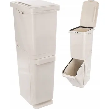 Odpadkový koš Koš na tříděný odpad plastový 2x17,5 l