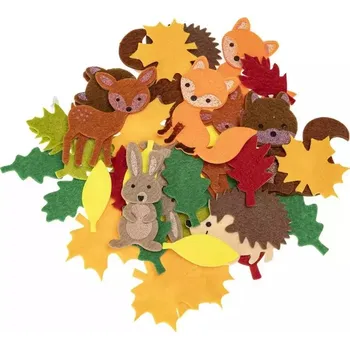 samolepka Samolepka z filcu Podzimní mix, 35 ks