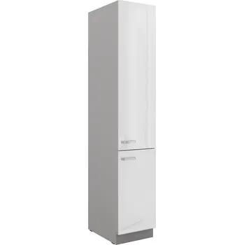 Kuchyňská linka Nábytek PEGAS s.r.o. Kuchyňská skříň BIANCA - 40 DK-210 2F, Šedá / Bílý lesk