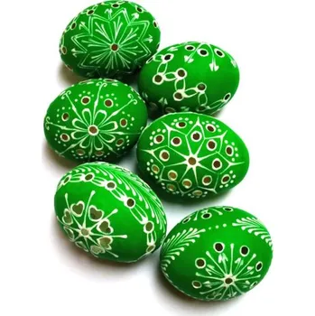 Velikonoční dekorace Velikonoční kraslice vrtaná - zelená