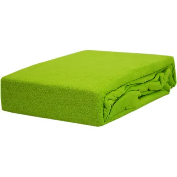 Prostěradlo Froté prostěradlo s gumou, rozměr 180x200 limetka KOBI