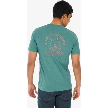 Pánské tričko QUECHUA Pánské turistické tričko NH 100 4XL VÍNOVÁ|ZELENÁ|ČERVENÁ