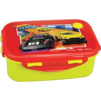 Svačinový box GIM S.A. Svačinový box HOT WHEELS do mikrovlnné trouby žlutočervený