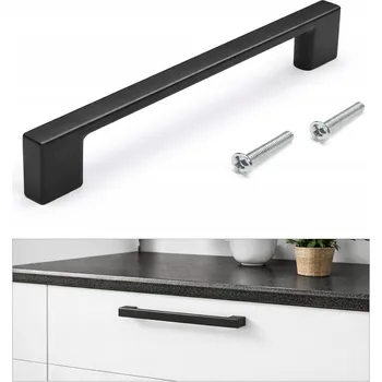 Nábytkové kování Nábytková úchytka černá matná rovná 160 mm