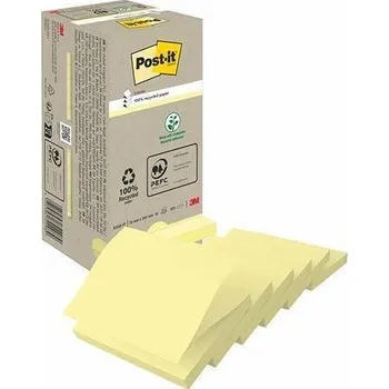 Samolepicí bloček, "Z", žlutý, 76x76 mm, 16x100 listů, recyklovaný, 3M POSTIT