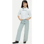 Calvin Klein Jeans Mikina Inst Logo LV1CKSJB38 Bílá Regular Fit 10Y