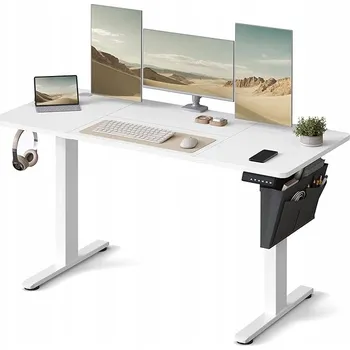 Obdélníkový psací stůl Songmics 140 x 60 x 72 cm bílý