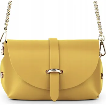 Kabelka Vera Pelle kabelka z pravé lícové kůže žlutá