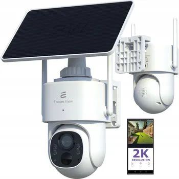 IP kamera 2K LTE Otočná kamera s IP65 ochranou proti vodě na SIM kartu Encore View + Solární panel