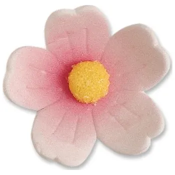 Přisada na vaření a pečení Günthart Cukrové květy velké růžové (60 ks) | Rozkvetlé zdobení dortů