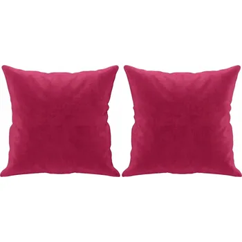 Polštář Polštáře dekorativní z aksamitu, vínově červená, 40x40 cm