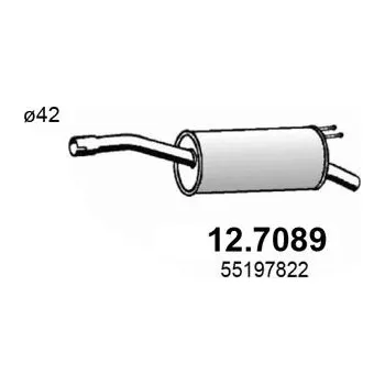 Zadní díl výfuku Zadní tlumič výfuku ASSO 12.7089