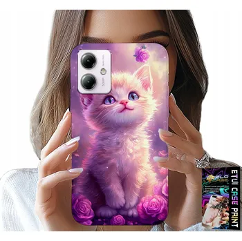 Pouzdro na mobilní telefon POUZDRO PRO MOTOROLA MOTO G54 5G - ROZTOMILÁ KOČIČKA, KOČKA, SE ZVÍŘATY