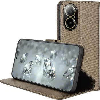 Pouzdro na mobilní telefon Flipové pouzdro BBE CASE pro realme C67 hnědé