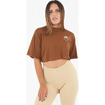 cyklistický dres LEGEA Dámské crop tričko Cosmic Love KAŠTANOVÁ