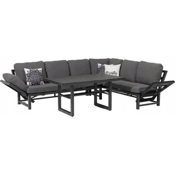 Zahradní sestava Sada kovového zahradního nábytku Doppler šedá, 3 ks