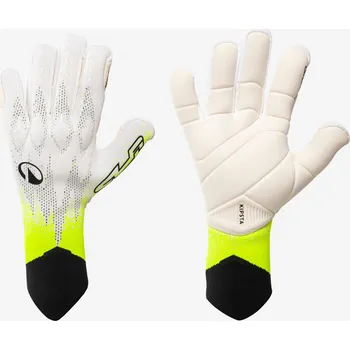 Brankářské rukavice KIPSTA Brankářské fotbalové rukavice CLR Pro Strapless 9 BÍLÁ|ZELENÁ|ŽLUTÁ