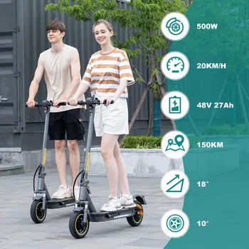 Motorová koloběžka EVERCROSS Skládací elektrická koloběžka pro dospělé EVERCROSS EV10S MAX (ABE), 27 NO SIZE ŽLUTÁ