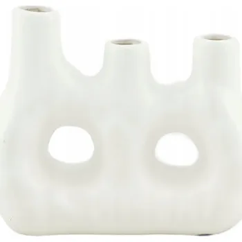 Váza Keramická váza 3v1 bílá 18 cm