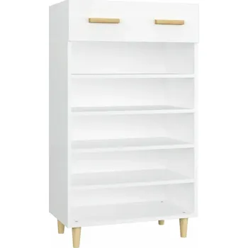 Bílá botník ve skandinávském stylu 60 x 35 x 105 cm