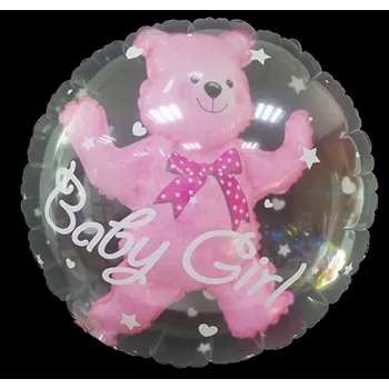 Balónek Balónek ve fóliovém balónku s medvídkem Baby Girl (60 cm*69 Cm)