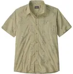 Patagonia Go To Shirt Men Ocean Blooms: Weathered Stone hnědá XL