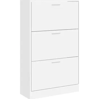 Botník Botník, 3 zásuvky, bílá, 63x24x103 cm, materiál na bázi dřeva