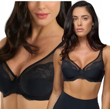 Dámské spodní prádlo Měkká krajková podprsenka černá elegantní pohodlná Spiman Ilaty 80B