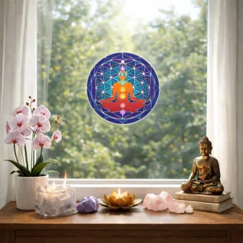 Lapač snů Mandala na sklo - Čakry