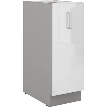 Kuchyňská linka Nábytek PEGAS s.r.o. Dolní skřínka BIANCA - 30 D CARGO BB, Šedá / Bílý lesk