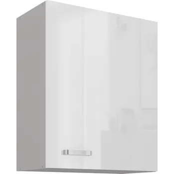 Kuchyňská linka Nábytek PEGAS s.r.o. Horní skřínka BIANCA - 60 G-72 1F, Šedá / Bílý lesk