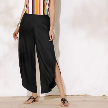 Dámské kalhoty Široké kalhoty černá 38