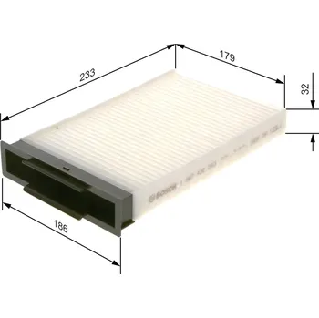 Kabinový filtr Filtr vzduchu v interiéru BOSCH 1 987 432 093