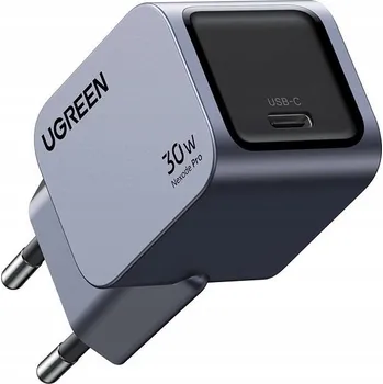 Síťová nabíječka Ugreen Nexode Pro 30W USB-C Šedá PD3.0 QC4+