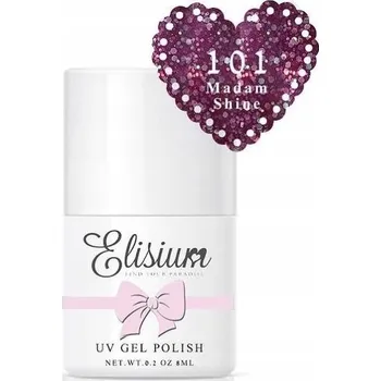 Lak na nehty Hybridní lak barevný lak Elisium Odstíny fialové 101 Madame Shine