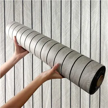 Tapeta Samolepící lamely na zeď světle šedé 280 x 60 cm