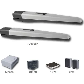 Pohon brány TOONAKit 4016P-Z sada pohonů Nice, křídlo do 3 m - TOONA KIT sestava s velmi silnými pohony křídlové brány do 6 m průjezdu obsahuje 2 pohony pro intenzivní provoz TO4016P 230V, vysílač, fotobuňky