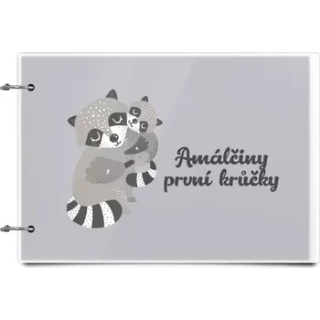 Plexi album se sponami První krůčky se jménem - mývalové
