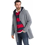 Ombre pánský kabát šedý klasický do půli stehen OM-COWC-0122 velikost XL