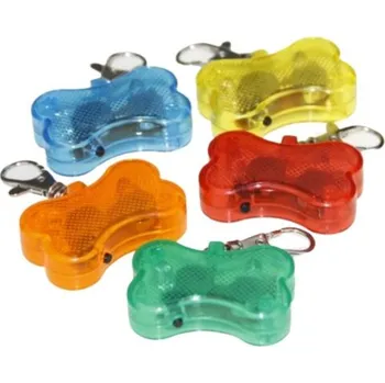 Reedog svítící přívěšek pro psy a kočky - kost - zelená