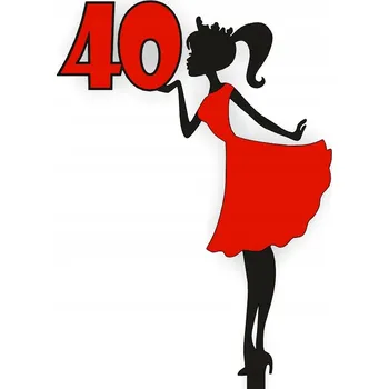 Jedlá dekorace na dort OZDOBA NA DORT DAMA KOBIETA ZÁPICH 18 30 40 LET