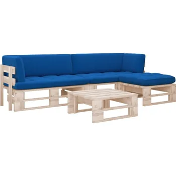 Zahradní lavice zahrada-XL 4dílná zahradní sedací souprava z palet s poduškami borovice 3066826