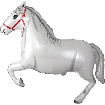 Balónek Fóliový balónek 24 FX - Cválající koně (bílý), balený