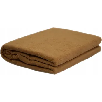 Prostěradlo Froté prostěradlo bez gumy, rozměr 90x200 cm, barva béžová KOBI