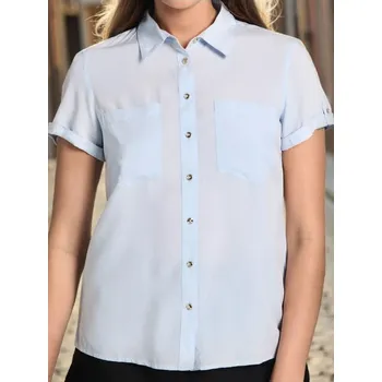 Oblečení a móda Sinsay - Košile z&nbsp;viskózy - světle modrá - 614DA-50X - 614DA-50X-XS