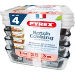 Sada skleněných dóz s víčkem PYREX 4x1500ml