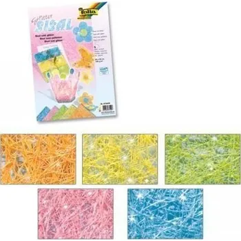 Folia Sisalový papír se třpytkami pastelový 23 x 33 cm