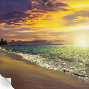 Fototapeta Tapeta Samolepicí nástěnná Mural Premium Pláž při západu 250 x 250 cm